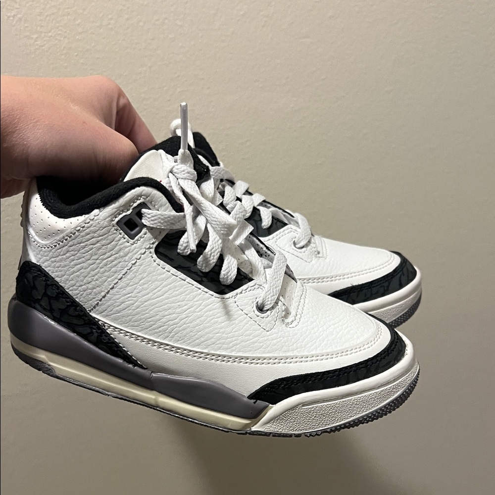 Kids White and Black Sneakers